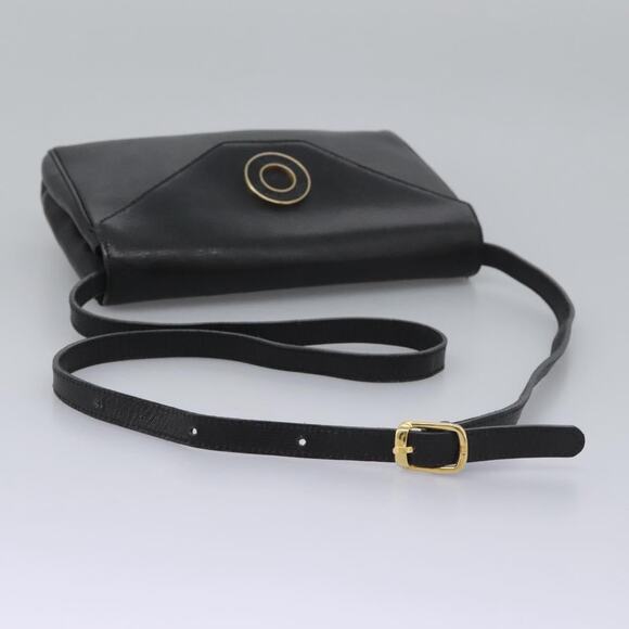 CELINE Shoulder Bag Leather Black Gold - Picture 7 of 13